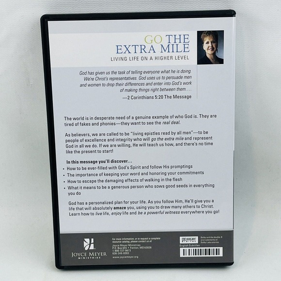 Go The Extra Mile‎ Living Life On A Higher Level DVD Joyce Meyer Ministries - Picture 2 of 3
